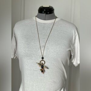 Ann Taylor Gold and Black Statement Necklace